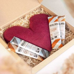Presentlåda - Värmehjärta med choklad-image