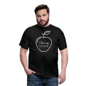 T-shirt herr - I love my students-image