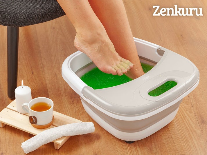 Zenkuru® Hopfällbart Fotbad med Massage och Värme-image