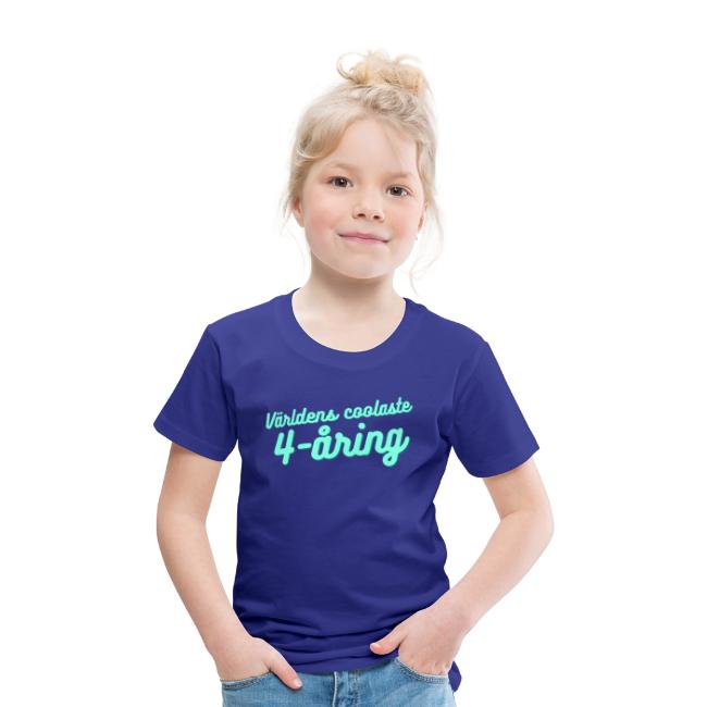 Världens coolaste 4-åring - T-shirt - Blå-image