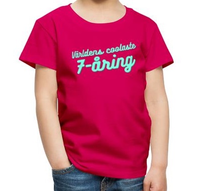 Världens coolaste 7-åring - T-shirt - Rosa-image