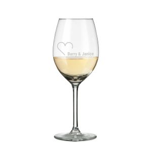Glas - Vitt Vin - Graverat med din text eller namn!-image