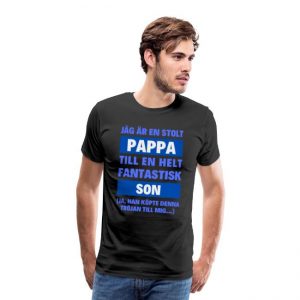 T-shirt herr - Stolt pappa till en fantastisk son-image