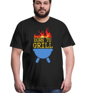 T-shirt herr - Born to grill-image